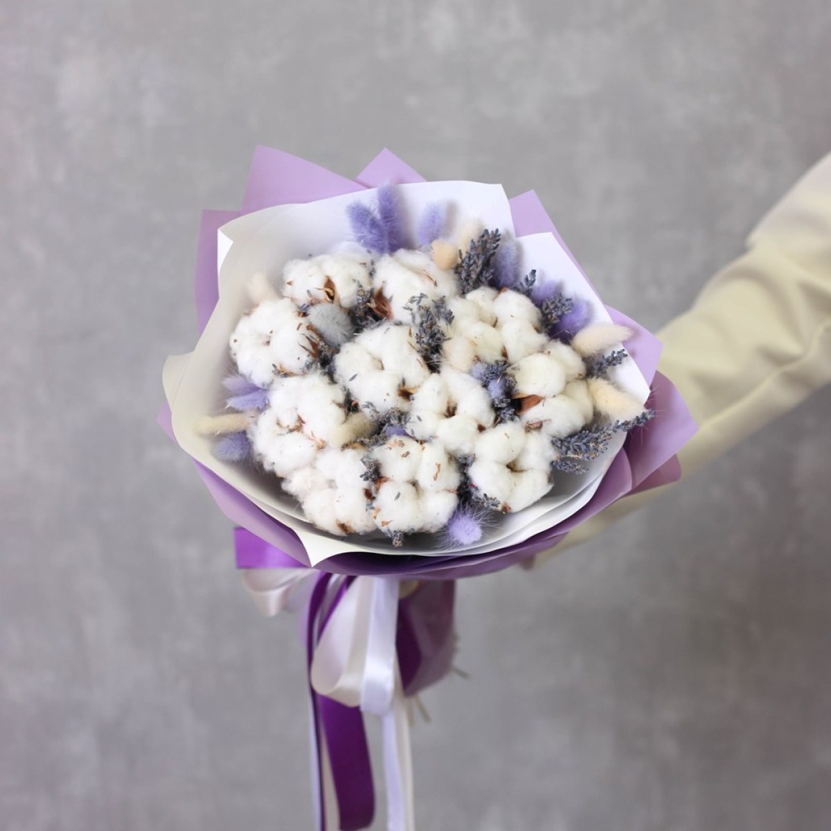 Букет сухоцветов из хлопка